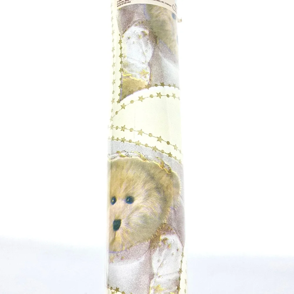 Boyds Bears Christmas Gift Wrap 25 Sq Ft Vintage‎ 2005 Teddy Bear Angel Wrap NOS